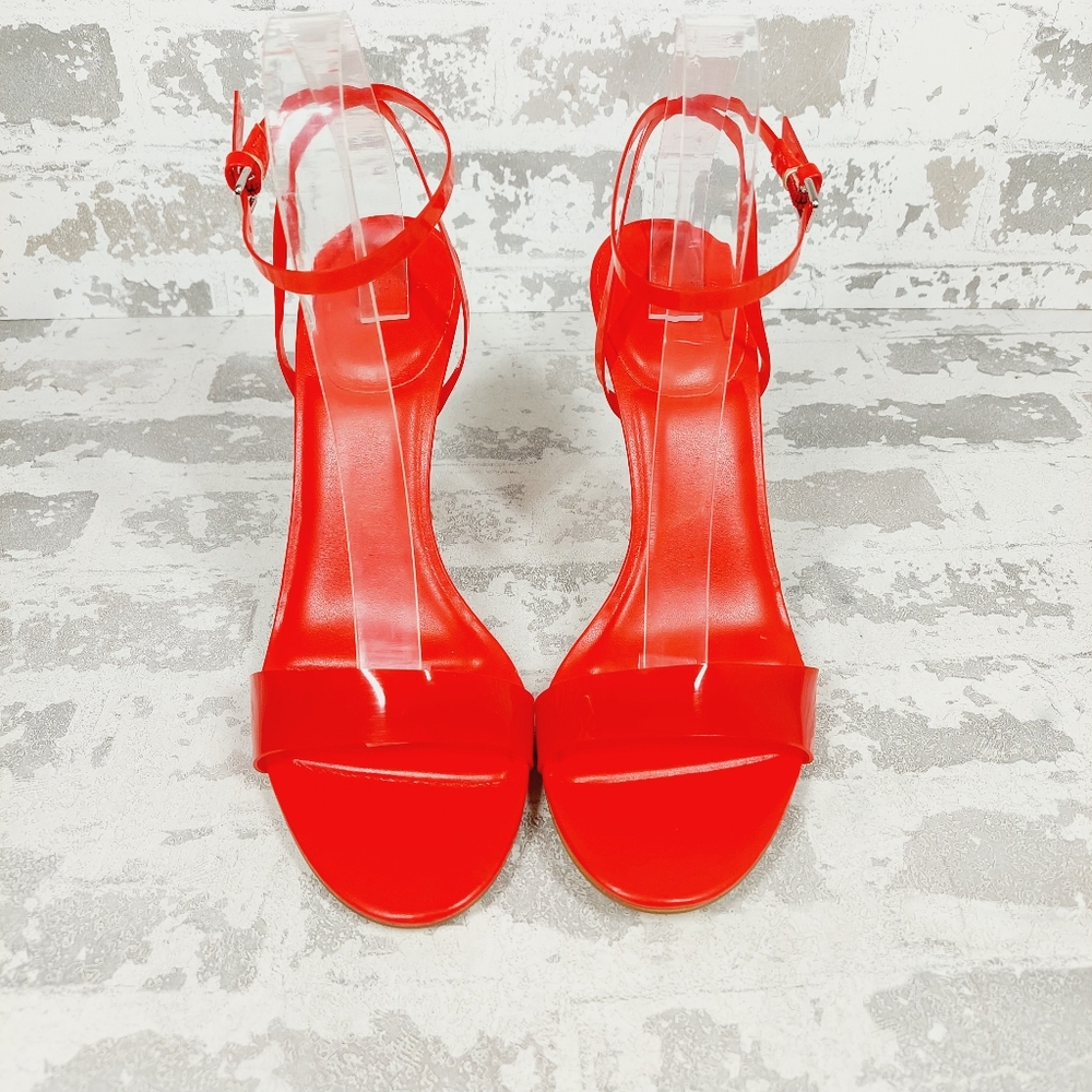 New Marc Fisher Calisty Red Strappy Heeled Sandal B327 - Picture 7 of 11
